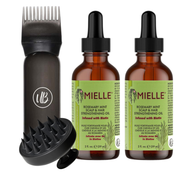 MIELLE Rosemary Mint Scalp & Hair Oil 2oz Twin Pack
